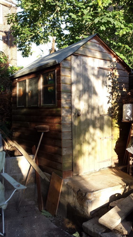 Rotten shed cut down to size