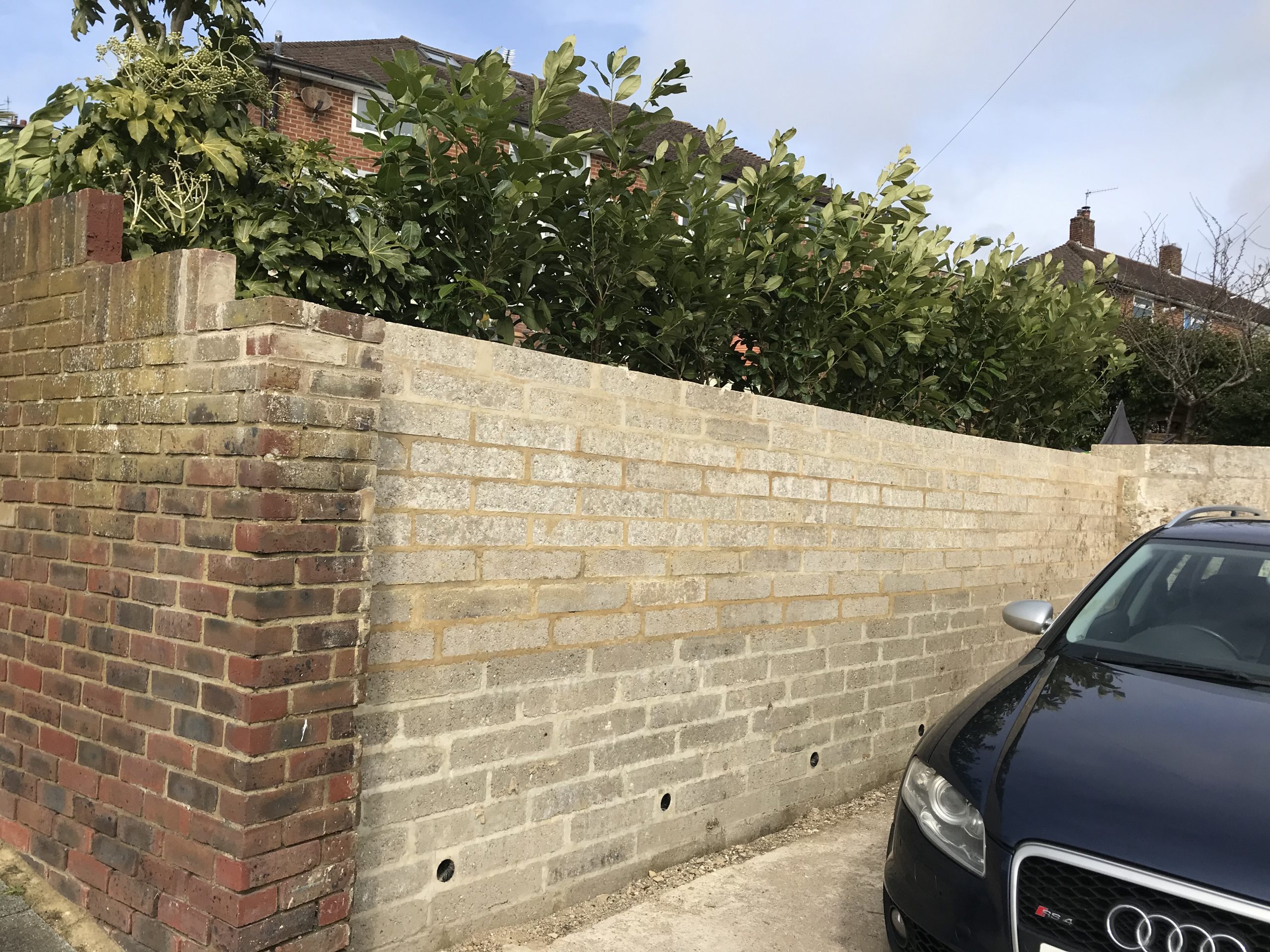 Wall Rebuild & New Hedges